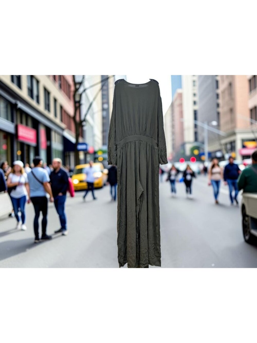 Eres - Aretha draped wide-leg jumpsuit-  Olive - Size Medium - New With Tags !! - Picture 7 of 8